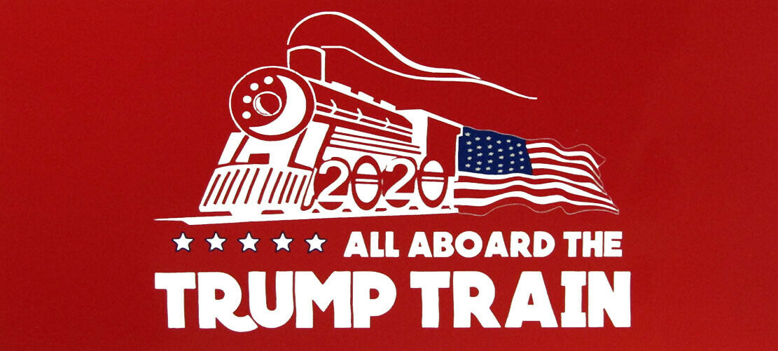 5Pcs/set For Car Donald Trump Bumper Sticker 2020 All Aboard The Trump Train